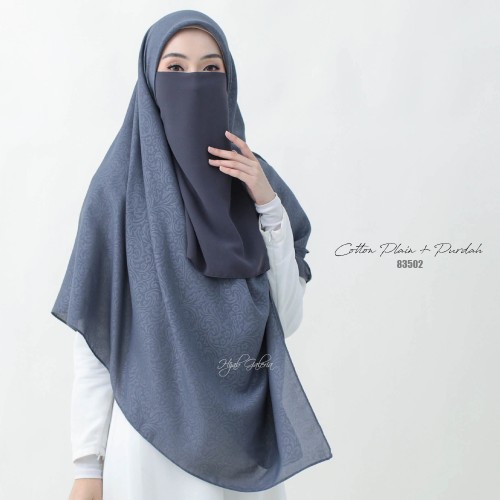 COTTON PLAIN + PURDAH HALF 83502