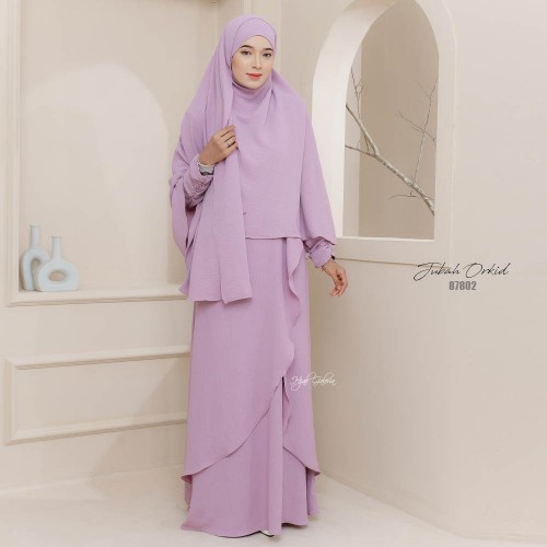 JUBAH ORKID 87802 (FREE TUDUNG FAST TRAVEL MATCHING)