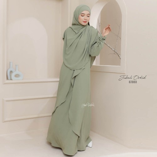 JUBAH ORKID 87803 (FREE TUDUNG FAST TRAVEL MATCHING)