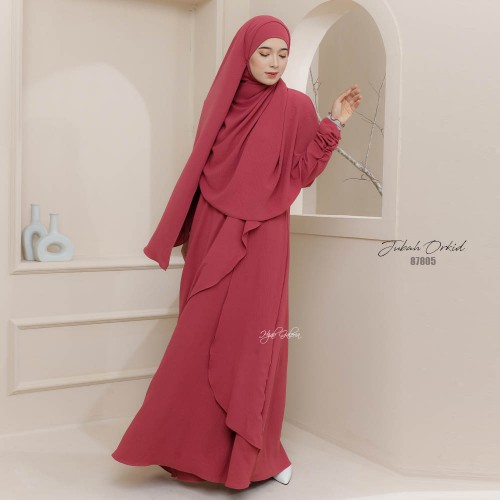 JUBAH ORKID 87805 (FREE TUDUNG FAST TRAVEL MATCHING)