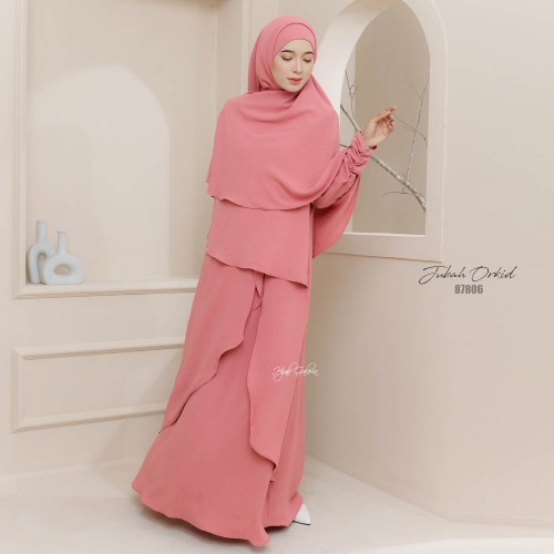 JUBAH ORKID 87806 (FREE TUDUNG FAST TRAVEL MATCHING)