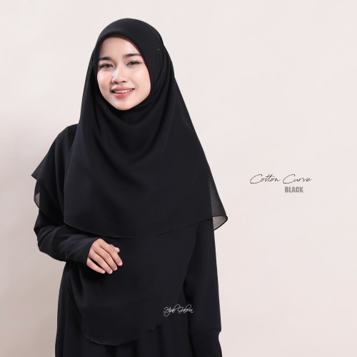 COTTON VOILE BUCU CURVE BLACK