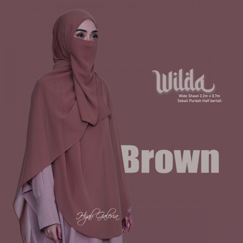 WILDAWIDESHAWL BROWN + Purdah
