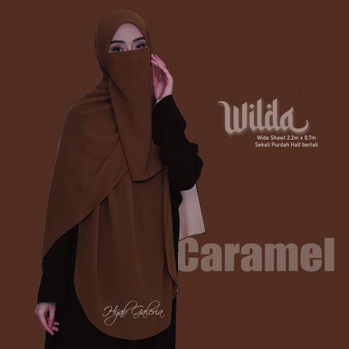WILDAWIDESHAWL CARAMEL + Purdah