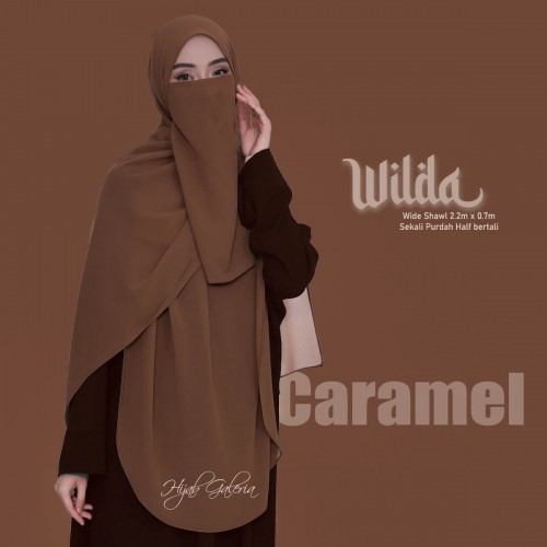 WILDAWIDESHAWL CARAMEL + Purdah