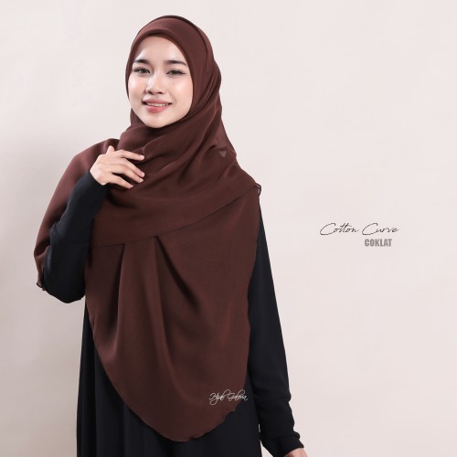 COTTON VOILE BUCU CURVE COKLAT