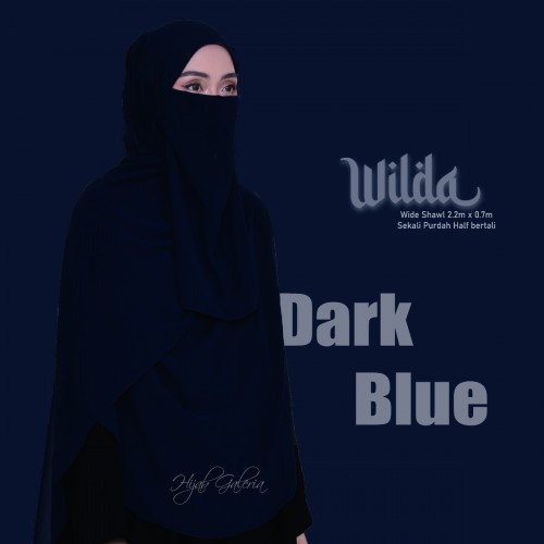 WILDAWIDESHAWL DARK BLUE + Purdah