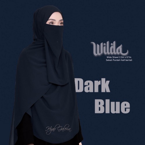 WILDAWIDESHAWL DARK BLUE + Purdah