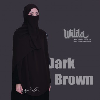 WILDAWIDESHAWL DARK BROWN + Purdah