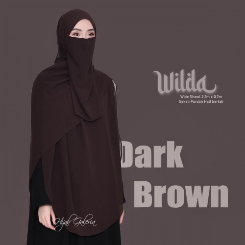WILDAWIDESHAWL DARK BROWN + Purdah