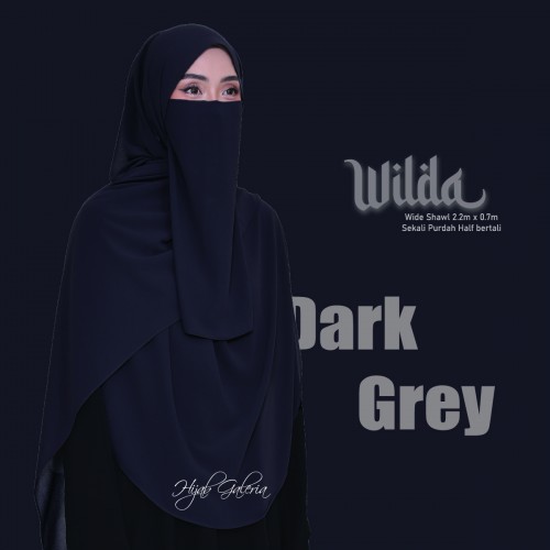 WILDAWIDESHAWL DARK GREY + Purdah