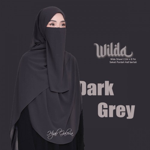 WILDAWIDESHAWL DARK GREY + Purdah