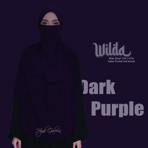 WILDAWIDESHAWL DARK PURPLE + Purdah