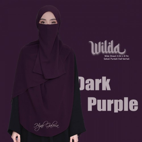 WILDAWIDESHAWL DARK PURPLE + Purdah