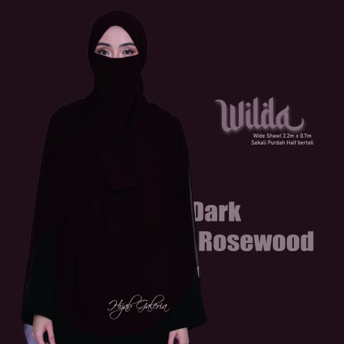 WILDAWIDESHAWL DARK ROSEWOOD + Purdah