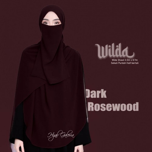 WILDAWIDESHAWL DARK ROSEWOOD + Purdah