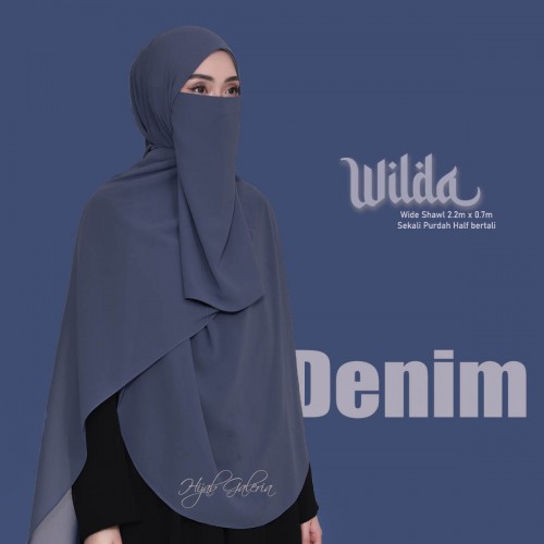 WILDAWIDESHAWL DENIM + Purdah