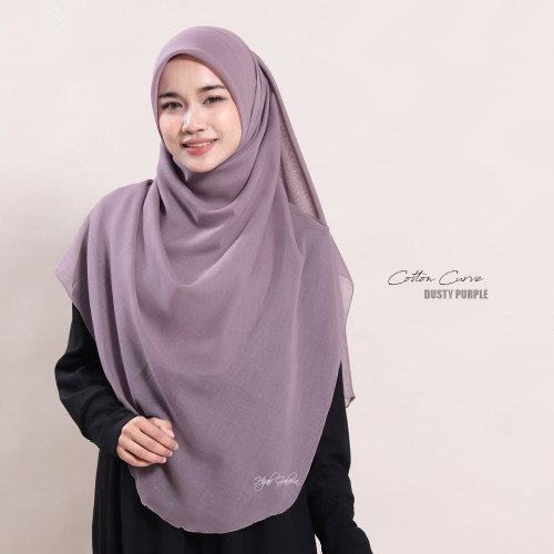 COTTON VOILE BUCU CURVE DUSTY PURPLE