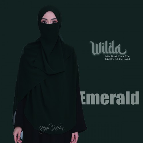 WILDAWIDESHAWL EMERALD + Purdah