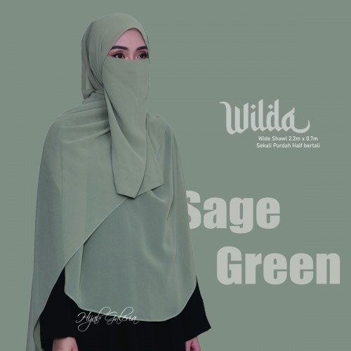 WILDAWIDESHAWL SAGE GREEN + Purdah
