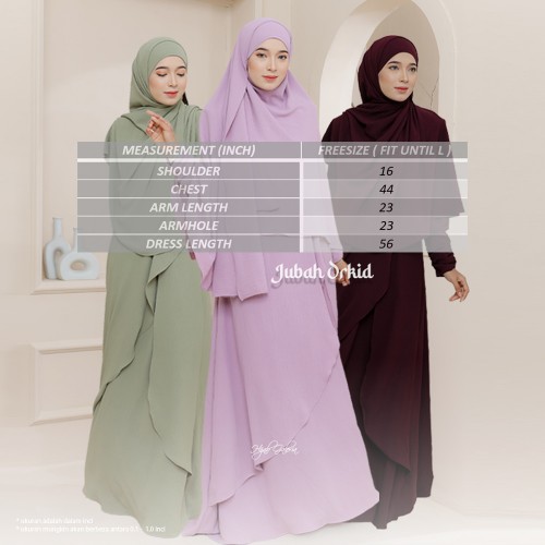 JUBAH ORKID 87804 (FREE TUDUNG FAST TRAVEL MATCHING)